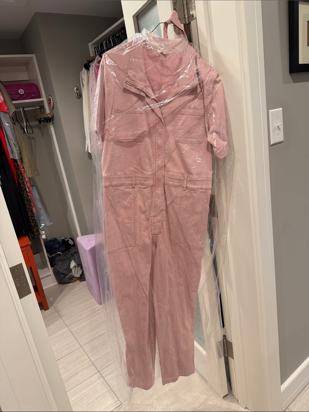 Women’s Pink Utility Jumpsuit